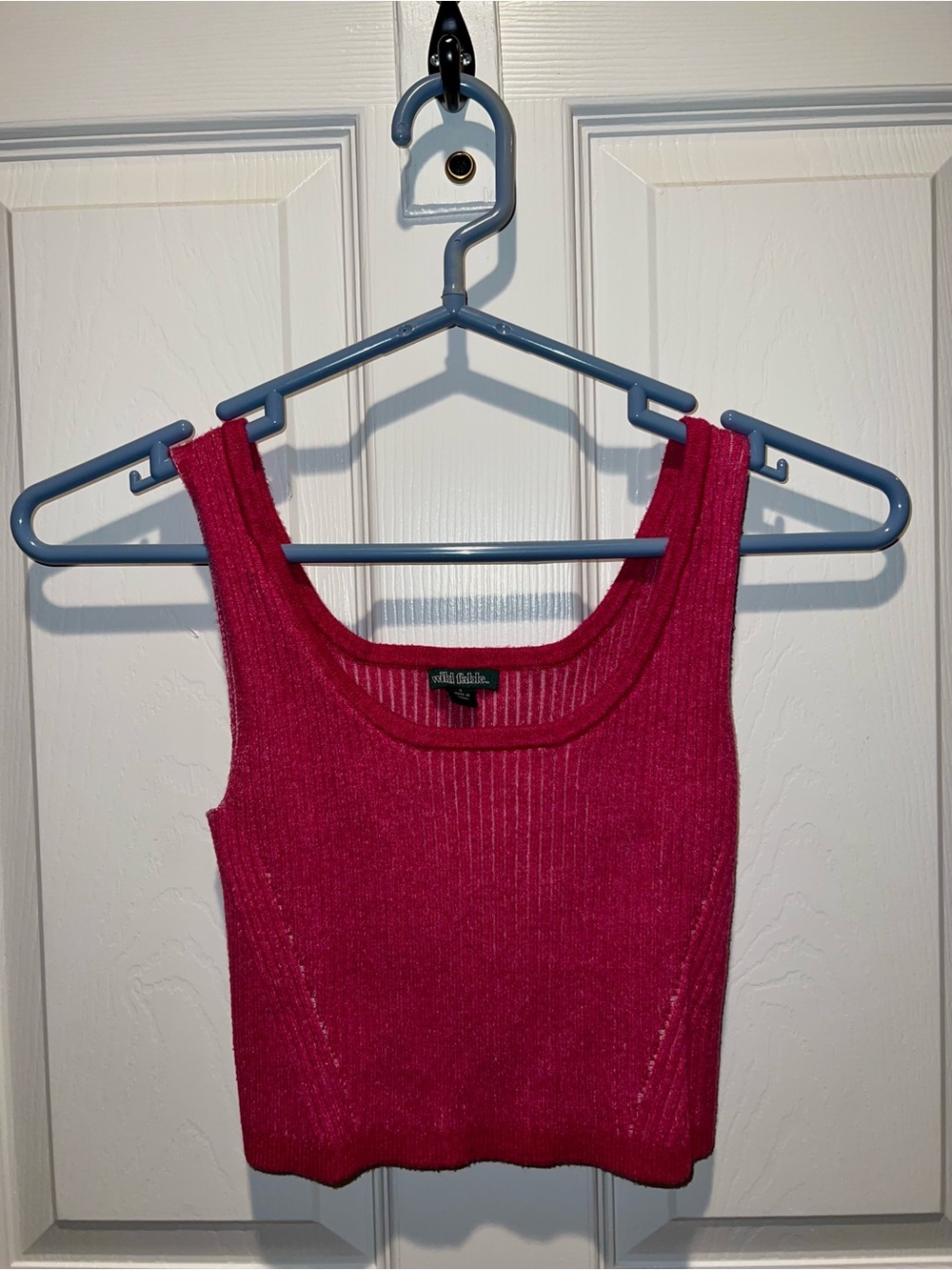 Pink Ribbed Tank-top
